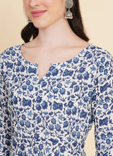 Sleek Salwar Suit in Blue Colour